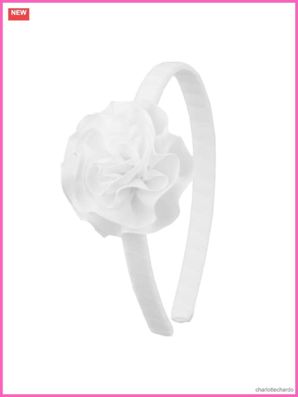 Grosgrain Ribbon Carnation Flower Headband for Girls Toddlers